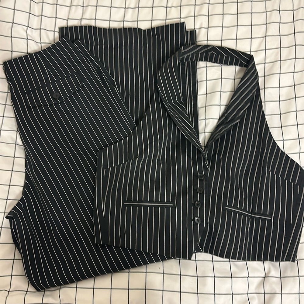 Pinstripe Maeve Vest and Trouser Set